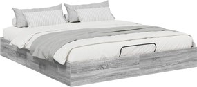 vidaXL Κρεβάτι Οθωμανικού Τύπου Γκρι Sonoma 180 x 200 cm