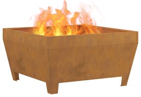 vidaXL Τετράγωνο Τζάκι 80x80x43 εκ. από Γαλβανισμένο Χάλυβα