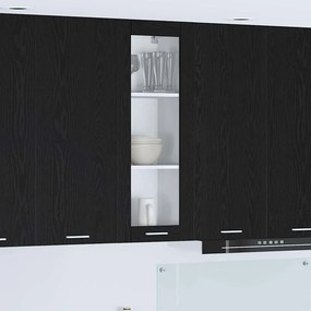 vidaXL Κρεμαστό ντουλάπι Μαύρη Οξυά 40 x 31 x 100 εκ.