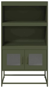 vidaXL Highboard Ελαιοπράσινο 68x39x123 cm Ατσάλι