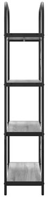 vidaXL Ράφι Βιβλίων Γκρι sonoma 80 x 30 x 146 εκ Επεξεργασμένο ξύλο