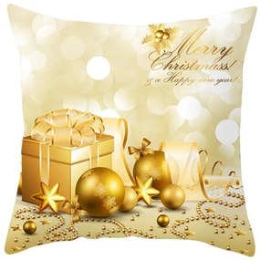 Μαξιλάρι Διακοσμητικό Χριστουγεννιάτικο (Με Γέμιση) 256 Gold Viopros 45X45