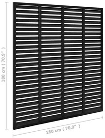 Πάνελ Περίφραξης με Περσίδες Σκούρο Γκρι 180 x 180 εκ. από WPC - Γκρι