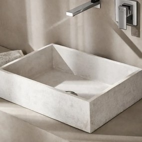 Tema Rock White 52x38 - Επιτραπέζιος Νιπτήρας με Υφή Πέτρας