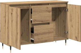 vidaXL Πλαϊνό γραφείο με συρτάρι Artisan Oak 101,5 x 35 x 70 εκ