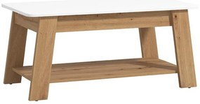 Τραπεζάκι σαλονιού PIAVE Artisan Oak - Λευκό Gloss 101x55x47 εκ. 101x55x47 εκ.