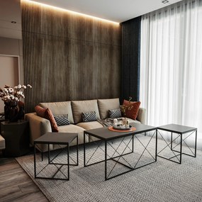 Coffee Table Set Defne - Anthracite Anthracite
Black