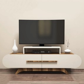 Έπιπλο Τηλεόρασης Καρυδιά / Κρέμ RASE 145x36,8x49,8