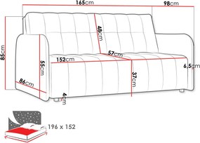 Καναπές Κρεβάτι Viva Grand IV-Anthraki