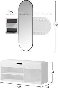 ΣΕΤ ΕΙΣΟΔΟΥ 2ΤΜΧ CHERYL HM21276.01 ΜΕΛΑΜΙΝΗ ΣΕ ΛΕΥΚΟ--ΟΨΗ ΜΑΥΡΟ ΜΑΡΜΑΡΟ