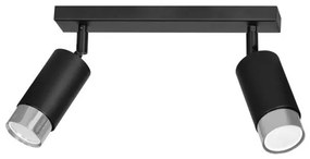 Σποτ Φωτιστικό Οροφής 2xGu10 Ατσάλι HIRO Made in Poland Emibig-964/2-Μαύρο 964/2