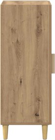 vidaXL Πλαϊνό γραφείο Επιτοίχιο Artisan Oak 34,5 x 34 x 90 εκ.