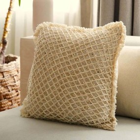 Μαξιλαροθήκη Διακοσμητική Ket 150CRG1151 Beige Aberto Design 43X43 Polyester,Βαμβάκι
