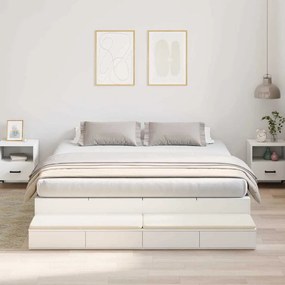 vidaXL Κρεβάτι αποθήκευσης Λευκό 180x200 εκ