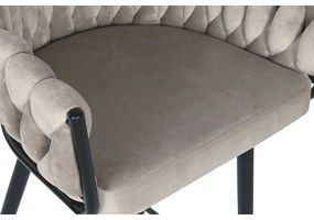 Σκαμπό DKD Home Decor Μαύρο Μπεζ Μέταλλο 61 x 52 x 101 cm