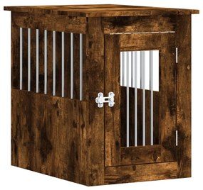 vidaXL Κλουβί Σκύλου Καπνιστή Δρυς 45x62x59 εκ. Επεξεργ. Ξύλο