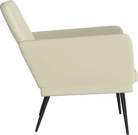 vidaXL Πολυθρόνα Κρεμ 61x78x80 εκ. από Συνθετικό Δέρμα