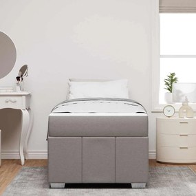 vidaXL Σκελετός Κρεβατιού Taupe 90 x 200 cm ύφασμα