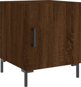 vidaXL Κομοδίνα 2 τεμ. Καφέ Δρυς 40 x 40 x 50 εκ. από Επεξεργ. Ξύλο