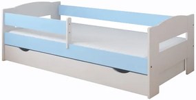 Κρεβάτι μονό με Προστατευτικό  Sadas  White + Blue  80x180cm  BC60060B BabyCute (Δώρο το Στρώμα)