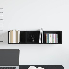 vidaXL Ράφι CD Μαύρη Δρυς 75x18x18 εκ Επεξεργασμένο ξύλο