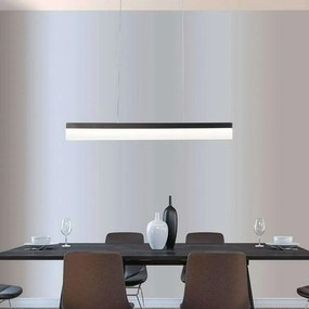 Φωτιστικό Οροφής-Ράγα Linear 2178 120x30/120cm 30W Black Sikrea Μέταλλο,Ακρυλικό