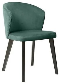 Καρέκλα Boston 369, Πράσινο, Μαύρο, 79x48x55cm, 14 kg, Ταπισερί, Ξύλινα, Φυσικό ξύλο καπλαμά | Epipla1.gr