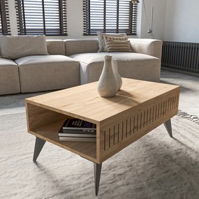Τραπέζι Marla  σε oak απόχρωση 90x56x40εκ
