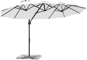 vidaXL Ομπρέλα ηλίου Άμμος 372 x 198 x 243 εκ