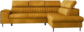 Γωνιακός καναπές Kadurin-Moustardi-Δεξιά - 276.00Χ206.00Χ81.00cm