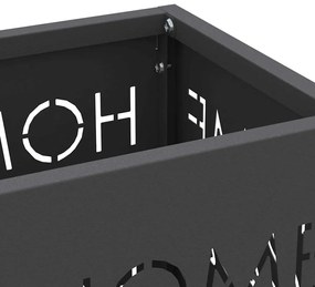 vidaXL Σχέδιο & βάση αποθήκευσης Μαύρο 15.5 x 15.5 x 49 εκ Ατσάλι