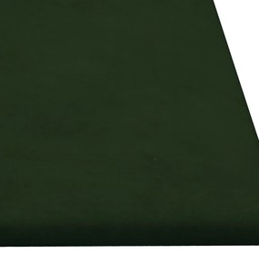 vidaXL Πάνελ Τοίχου 12 τεμ. Σκούρο πράσινο90 x 30 εκ. 3,24 μ² Βελούδο