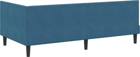 vidaXL Κρεβάτι Γωνίας Μπλε 100 x 200 cm Βελούδο
