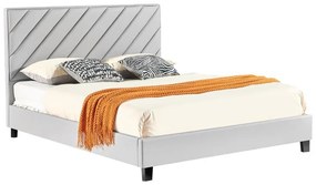 Double bed Franky pu gray 160x200cm 166x206x116.5 εκ.