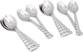 Spoon Set (12 Pieces) Ozd - yeni - kalp - cay Silver