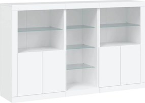 vidaXL Μπουφές με Φώτα LED Λευκός 162 x 37 x 100 εκ.