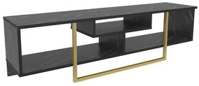 Έπιπλο Τηλεόρασης Asal 150 322RTC2108 150x35,2x40cm Marble Effect Black-Gold