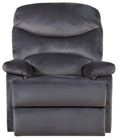 LUISA Πολυθρόνα Relax Σαλονιού - Καθιστικού Σκούρο Γκρι Velure  88x90x99cm [-Γκρι Σκούρο-] [-Ύφασμα-] Ε9780,3