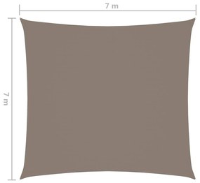 Πανί Σκίασης Τετράγωνο Taupe 7 x 7 μ. από Ύφασμα Oxford - Μπεζ-Γκρι