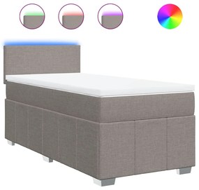 ΚΡΕΒΑΤΙ BOXSPRING ΜΕ ΣΤΡΩΜΑ TAUPE 90X190 ΕΚ.ΥΦΑΣΜΑΤΙΝΟ 3289220