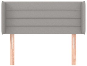 vidaXL Κεφαλάρι με Πτερύγια Ανοιχτό Γκρι 93x16x78/88 εκ. Υφασμάτινο