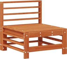 vidaXL Σετ Ξαπλώστρας Κήπου 5 pcs Κερωμένο Καφέ Στερεό πεύκο