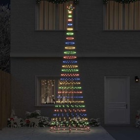 vidaXL LED Χριστουγεννιάτικο Δέντρο Πολύχρωμο 500 cm Μέταλλο