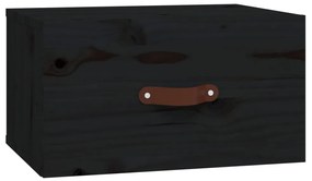 vidaXL Κομοδίνα Επιτοίχια 2 τεμ. Μαύρη 40 x 29,5 x 22 εκ.