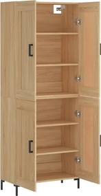 vidaXL Ντουλάπι Sonoma δρυς 69,5 x 34 x 180 εκ. από Επεξεργασμένο Ξύλο