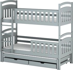 VIKI 80x200 grey bunk bed Lano Furniture
