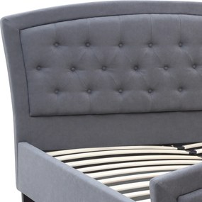 Κρεβάτι Alexia Megapap υφασμάτινο χρώμα γκρι 160x200εκ.