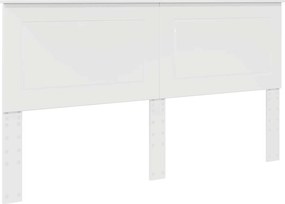 vidaXL Κεφαλάρι Λαμπερό Λευκό 100 cm Μηχανικά επεξεργασμένο ξύλο
