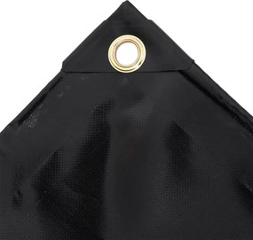 vidaXL Μουσαμάς Μαύρος 650 γρ./μ.² 4 x 4 μ.