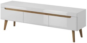 Lh-homefurniture Έπιπλο τηλεόρασης Nordi Λευκό+Higloss λευκό+Riviera 160x50x40cm 02104-NR